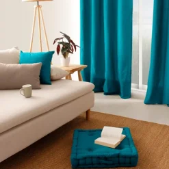 Coussin de sol uni en pur coton