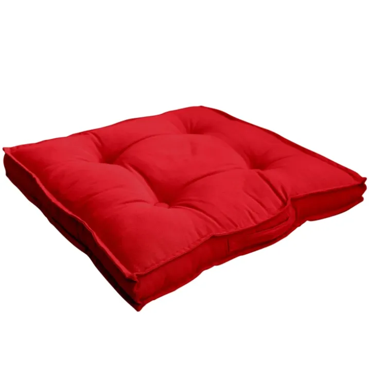 Coussin de sol uni en pur coton