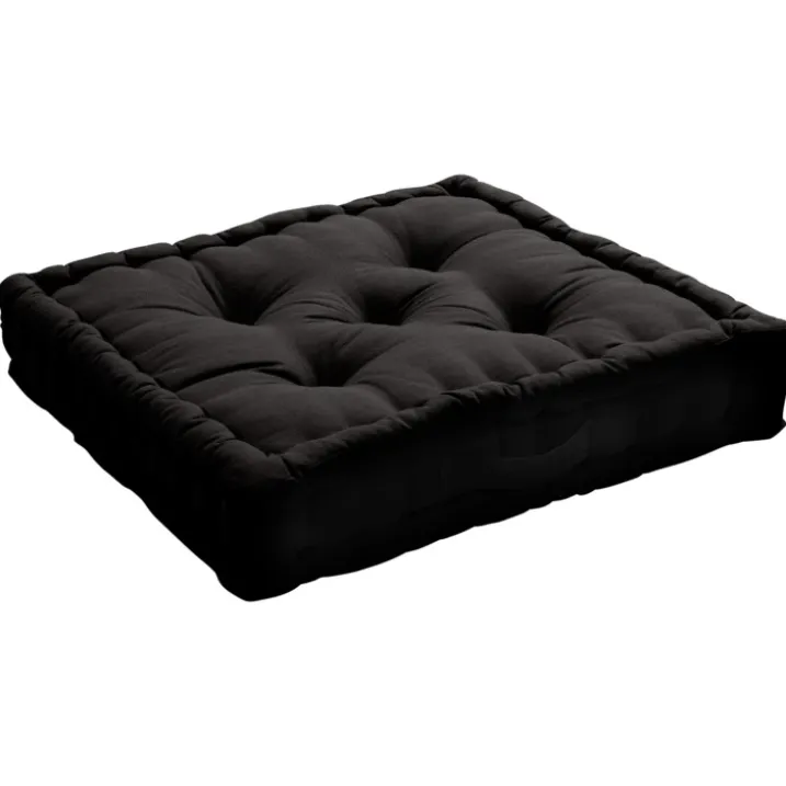 Coussin de sol uni en pur coton