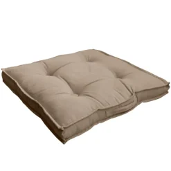 Coussin de sol uni en pur coton