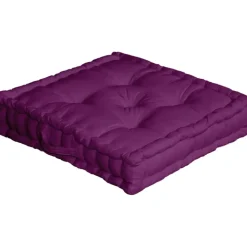 Coussin de sol uni en pur coton