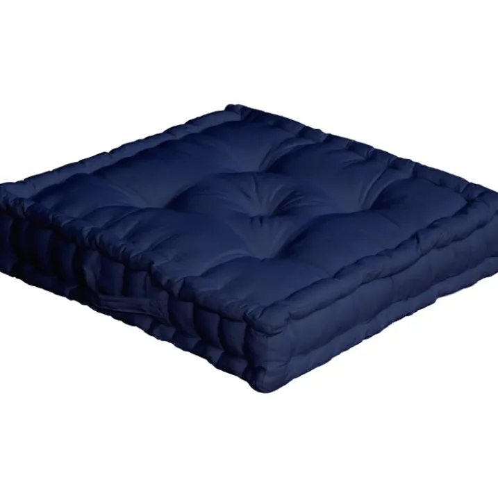 Coussin de sol uni en pur coton
