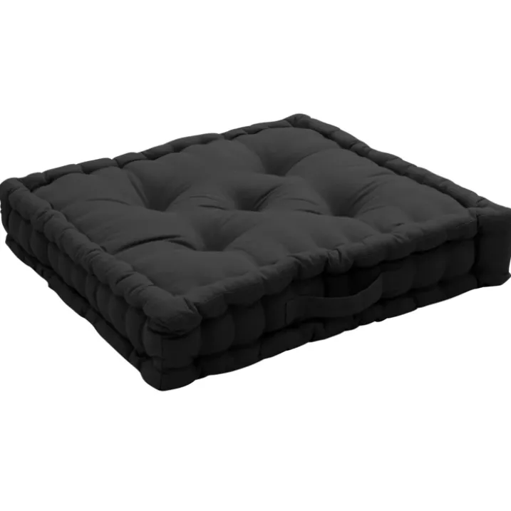 Coussin de sol uni en pur coton