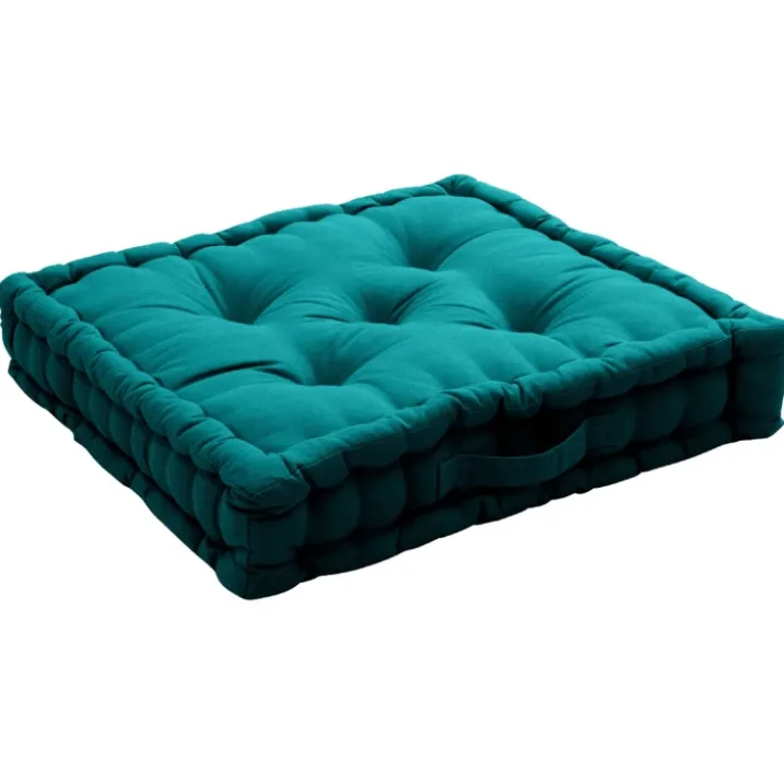 Coussin de sol uni en pur coton