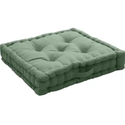 Coussin de sol uni en pur coton