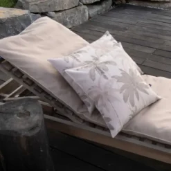 Coussin d'extérieur déperlant imprimé palmiers