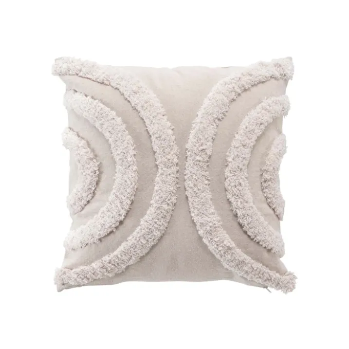 Coussin déhoussable aux motifs tuftés