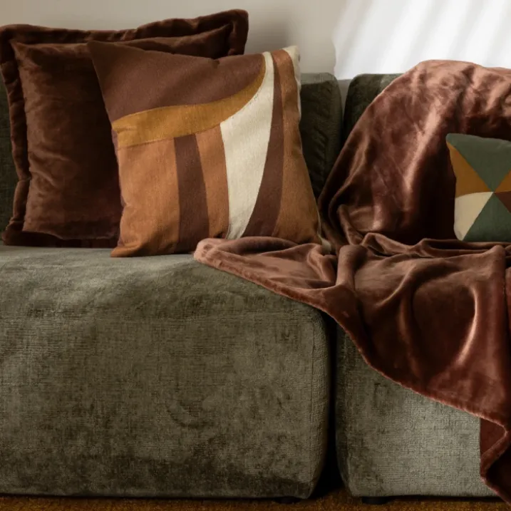 Coussin déhoussable brodé design