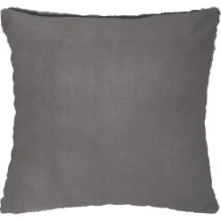 Coussin déhoussable effet imitation fourrure