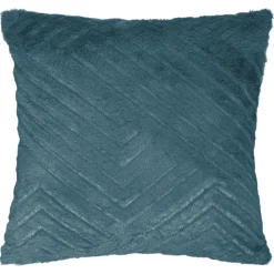Coussin déhoussable effet imitation fourrure