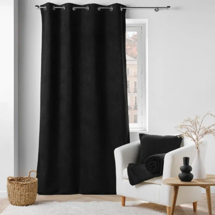 Coussin déhoussable en bouclette unie