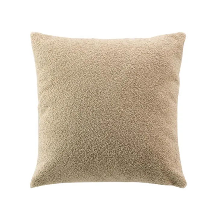 Coussin déhoussable en bouclette unie