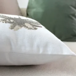 Coussin déhoussable en coton recyclé et imprimé