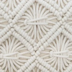 Coussin déhoussable en macramé