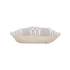 Coussin déhoussable en polycoton avec broderies et fils métallisés
