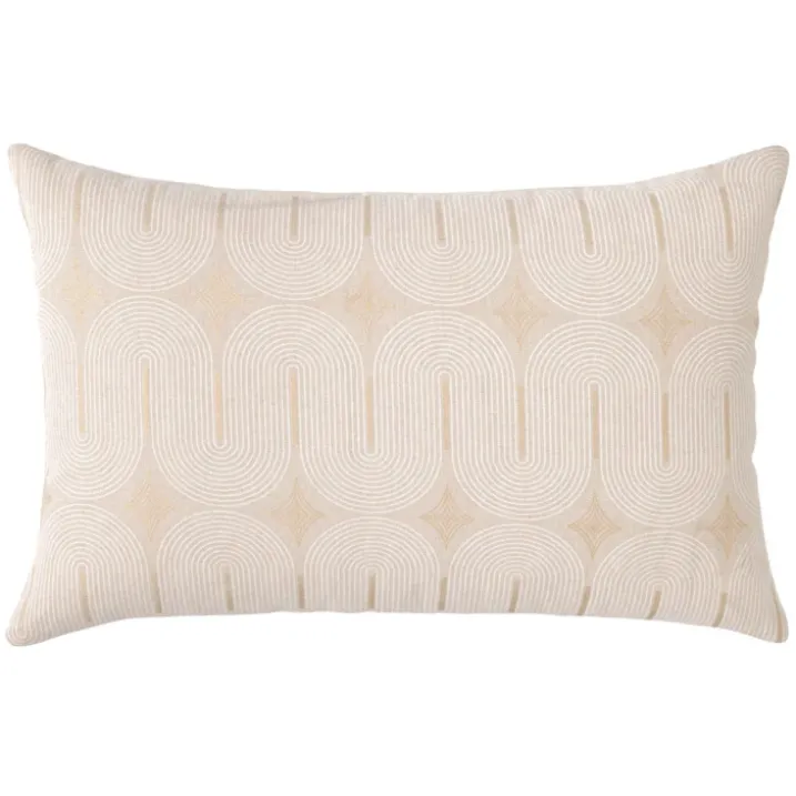 Coussin déhoussable en polycoton à imprimé métallisé