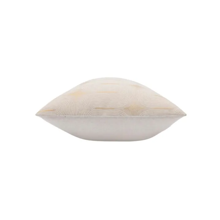 Coussin déhoussable en polycoton à imprimé métallisé