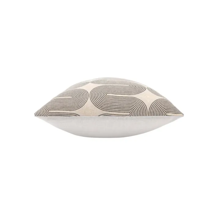 Coussin déhoussable en polycoton à imprimé métallisé