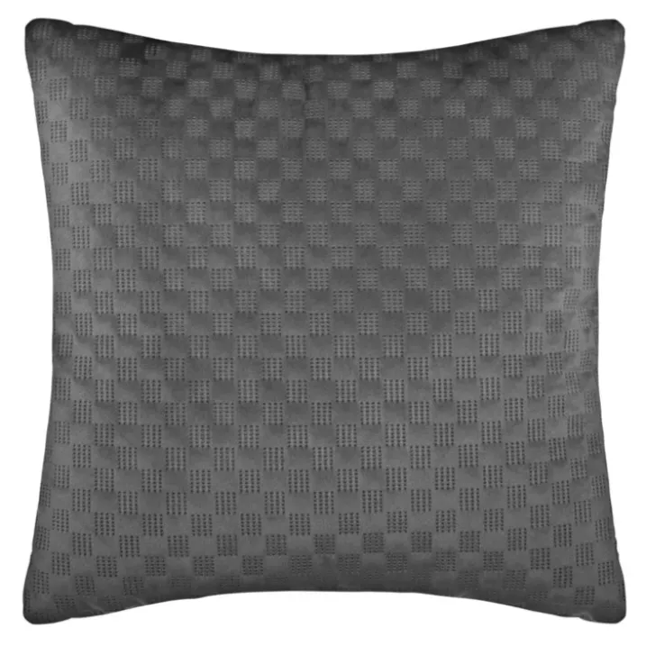 Coussin déhoussable en velours reliefé