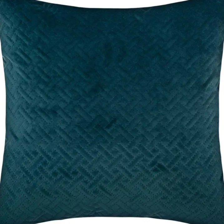 Coussin déhoussable en velours reliefé