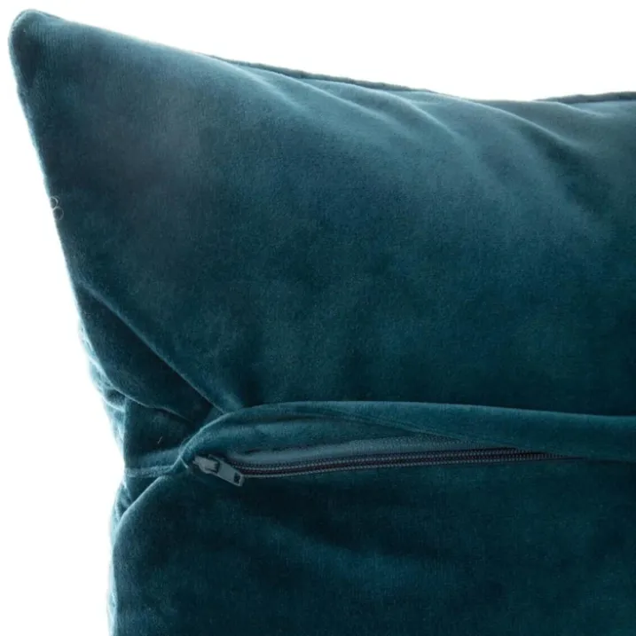 Coussin déhoussable en velours reliefé