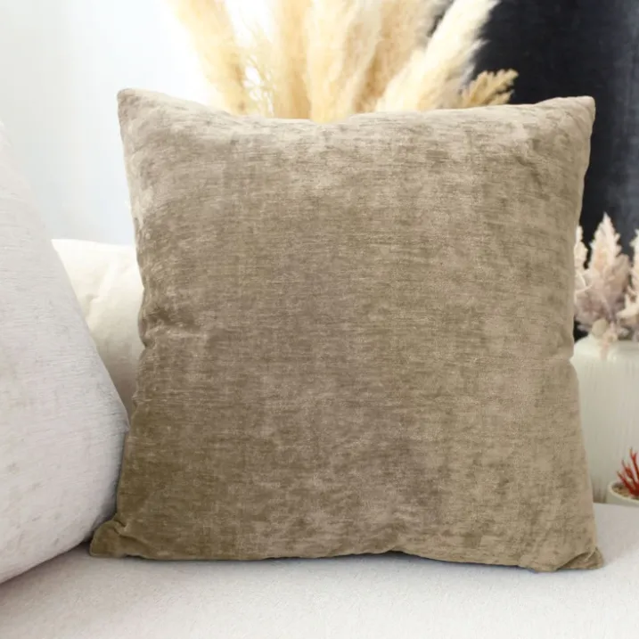 Coussin déhoussable en velours