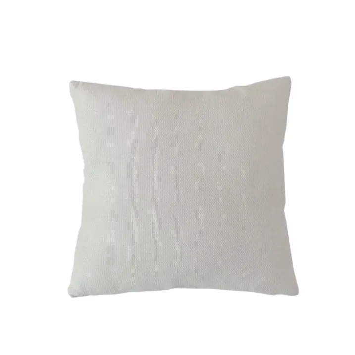 Coussin déhoussable en velours chenillé