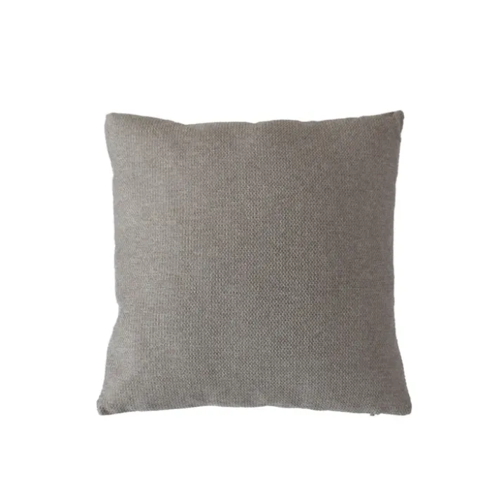 Coussin déhoussable en velours chenillé