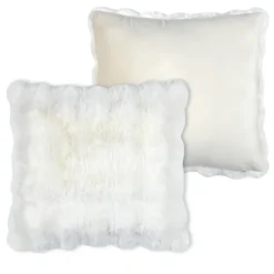 Coussin déhoussable imitation fourrure