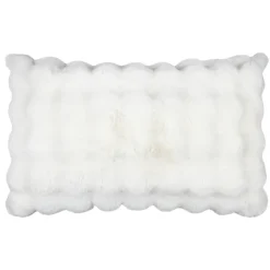 Coussin déhoussable imitation fourrure