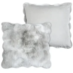 Coussin déhoussable imitation fourrure