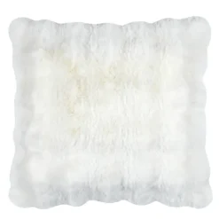 Coussin déhoussable imitation fourrure