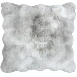 Coussin déhoussable imitation fourrure