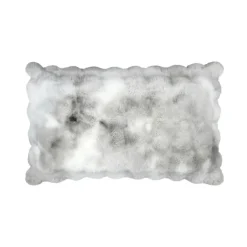 Coussin déhoussable imitation fourrure
