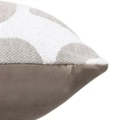 Coussin déhoussable jacquard chenille avec dos en velours