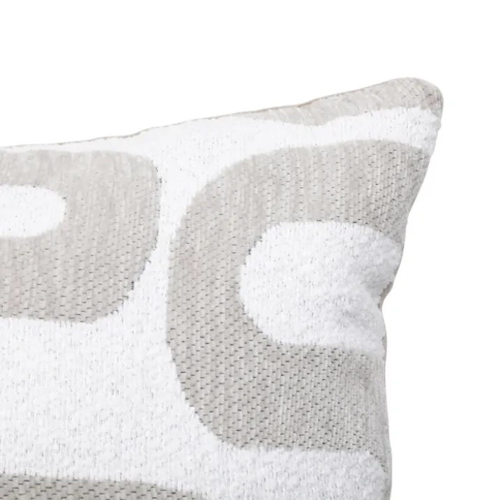Coussin déhoussable jacquard chenille avec dos en velours