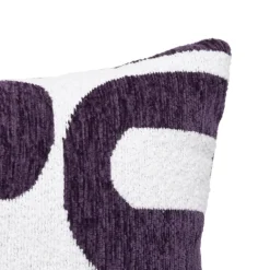 Coussin déhoussable jacquard chenille avec dos en velours