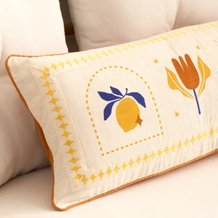 Coussin déhoussable motif graphique