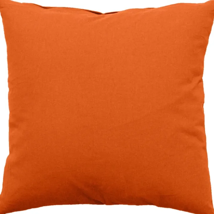 Coussin déhoussable uni en coton