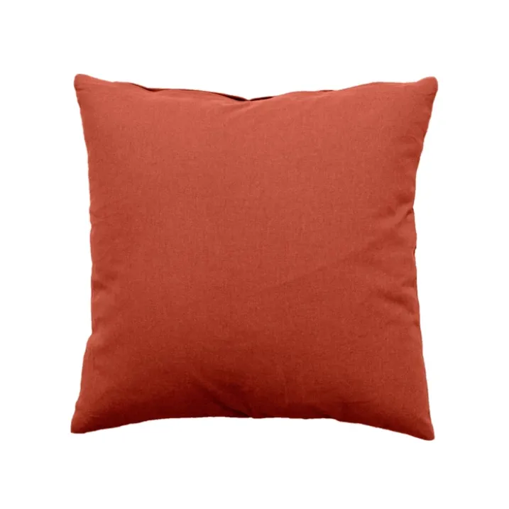 Coussin déhoussable uni en coton