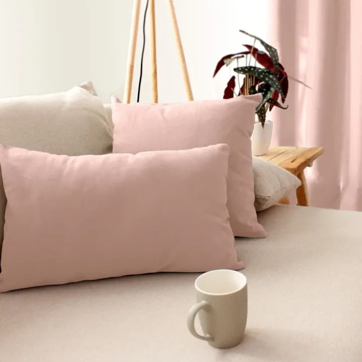 Coussin déhoussable uni en coton