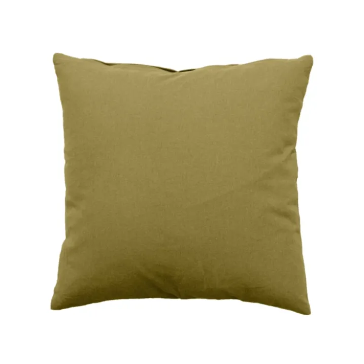 Coussin déhoussable uni en coton