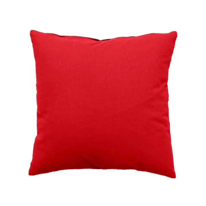Coussin déhoussable uni en coton