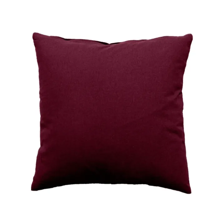 Coussin déhoussable uni en coton