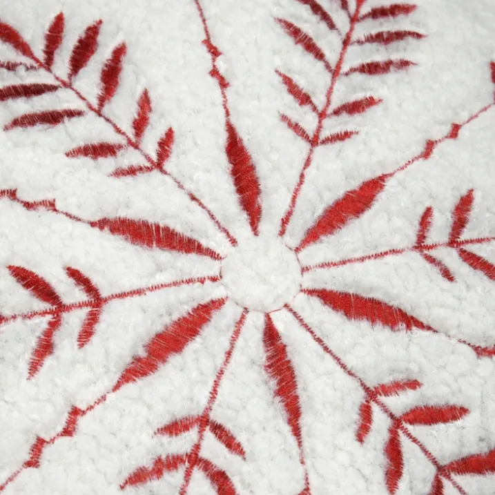 Coussin effet bouclette avec motif flocon