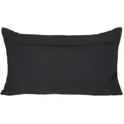 Coussin en coton et macramé