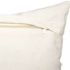 Coussin en coton et macramé