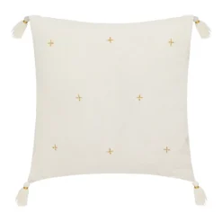 Coussin en gaze de coton brodé