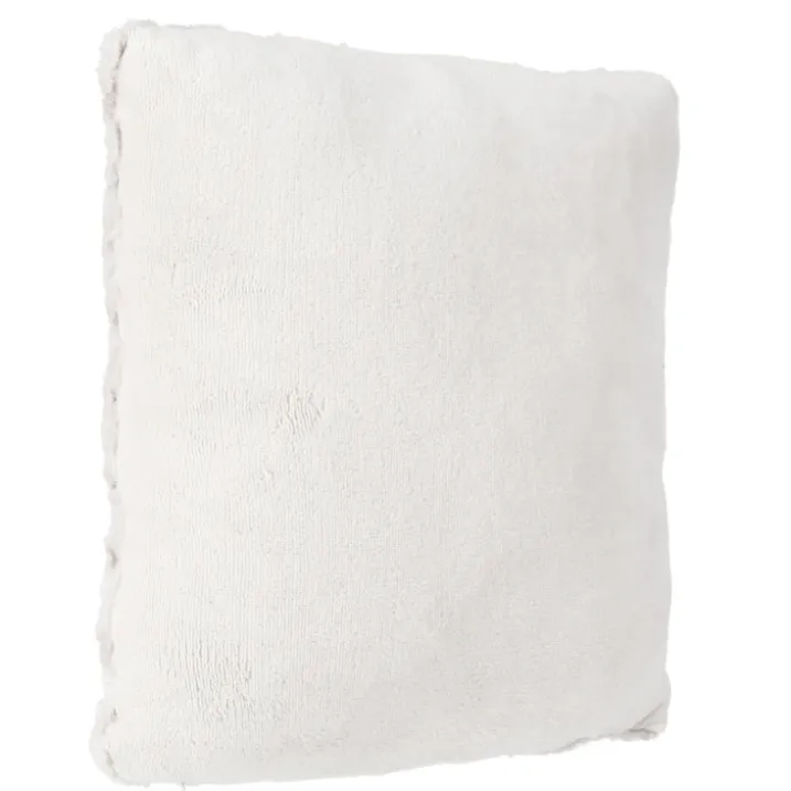 Coussin en imitation fourrure bouclée