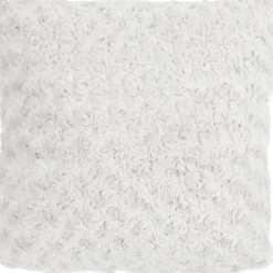 Coussin en imitation fourrure bouclée